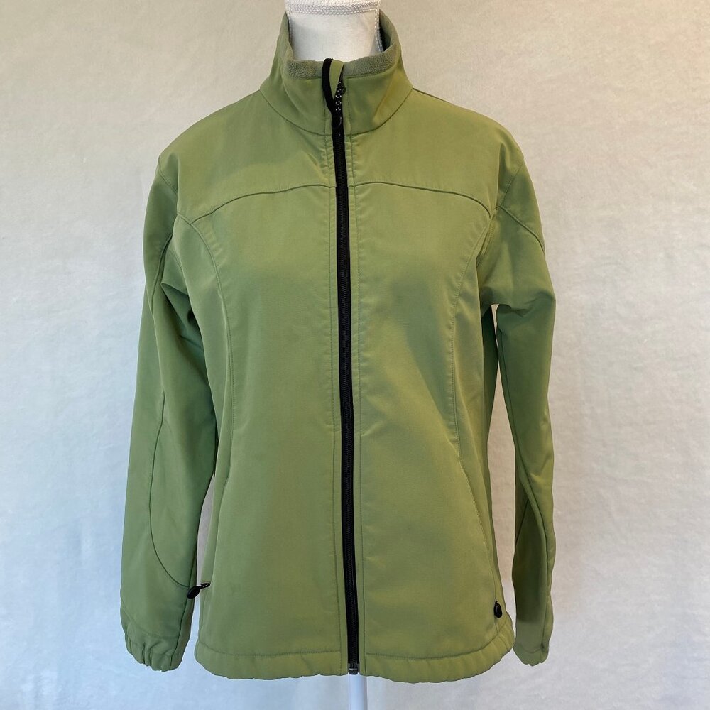 Black Diamond Soft Shell Windbreaker Fleece Lined Size Small. Moss Green